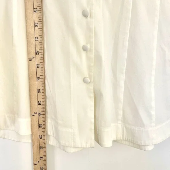 Lafayette 148 New York Ivory Button Up Shirt $448 Elegant Cuffs Women's Size 8‎ - Picture 8 of 8